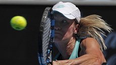 Denisa Allertová bhem tetího kola Australian Open.