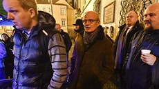 Neúspěšný prezidentský kandidát Michal Horáček na demonstraci proti zvolení... Neúspěšný prezidentský kandidát Michal Horáček na demonstraci proti zvolení...