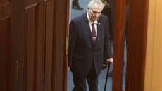 Prezident Miloš Zeman přišel na jednání Poslanecké sněmovny o důvěře vládě... Prezident Miloš Zeman přišel na jednání Poslanecké sněmovny o důvěře vládě...