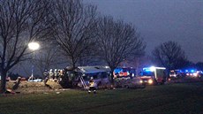 Tragická nehoda autobusu u Horomic (12. ledna 2018)