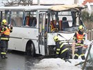 25.1.2018 Haluzice, nehoda, autobus