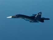 Ruský letoun Su-34 nad Baltem Ruský letoun Su-34 nad Baltem