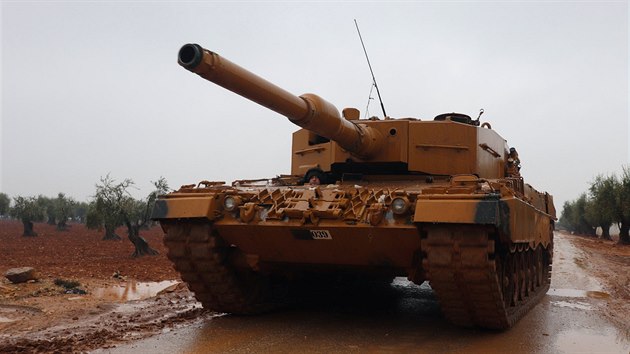 Tureck tank v syrskm regionu Afrn (22. ledna 2018)