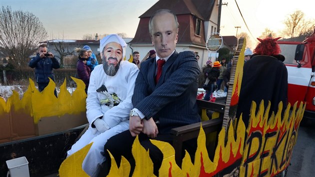 Vyhlášený masopustní průvod ve Skalné