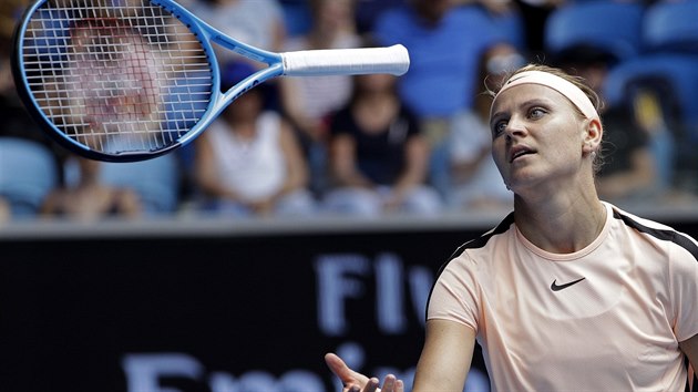 Lucie afov bhem tetho kola Australian Open.