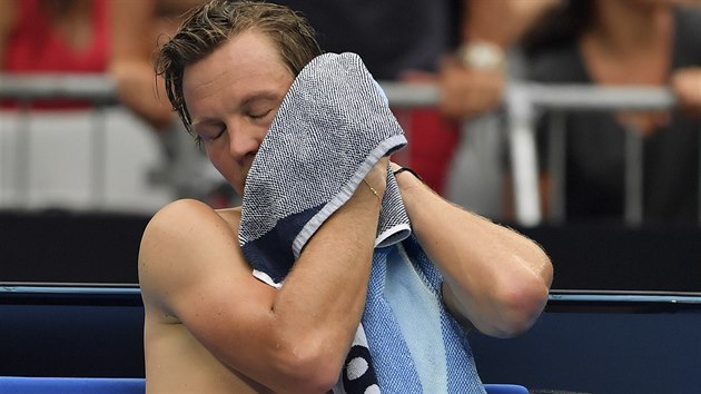 Tom Berdych odpov ve 3. kole Australian Open.