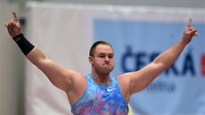 Koulař Tomáš Staněk na halovém mítinku v Ostravě. Koulař Tomáš Staněk na halovém mítinku v Ostravě.