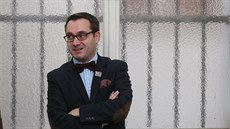 Adam B. Bartoš čeká na zahájení soudního jednání. Adam B. Bartoš čeká na zahájení soudního jednání.