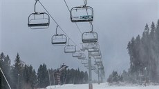 Lanovka na šumavském Zadově. Lanovka na šumavském Zadově.