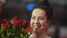 Denisa Rosolová při loučení s kariérou na halovém mítinku v Ostravě. Denisa Rosolová při loučení s kariérou na halovém mítinku v Ostravě.