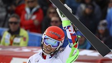 Petra Vlhová v cíli slalomu v Lenzerheide. Petra Vlhová v cíli slalomu v Lenzerheide.