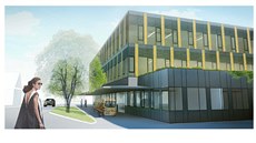 Budova centrálního příjmu Orlickoústecké nemocnice. Budova centrálního příjmu Orlickoústecké nemocnice.