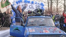 Filip Vogel po návratu expedice Kolem světa Žigulem do Čestic na Rychnovsku... Filip Vogel po návratu expedice Kolem světa Žigulem do Čestic na Rychnovsku...