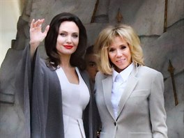Hereka Angelina Jolie a první dáma Francie Brigitte Macronová (Paí, 29....