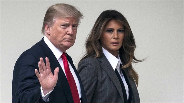 Prezident USA Donald Trump a jeho manelka Melania Trumpov (Washington, 11. jna 2017)
