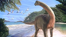 Pravděpodobná podoba dinosaura Mansourasaurus shahinae. Pravděpodobná podoba dinosaura Mansourasaurus shahinae.