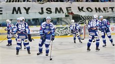 Hokejisté Komety Brno v utkání proti Pardubicím Hokejisté Komety Brno v utkání proti Pardubicím