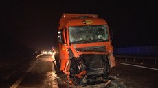 Nehoda kamionů na dálnici D5 Nehoda kamionů na dálnici D5
