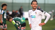 Plzeňský útočník Marek Bakoš během přípravného utkání proti Riedu. Plzeňský útočník Marek Bakoš během přípravného utkání proti Riedu.