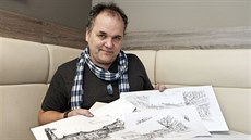 Přerovský karikaturista a kreslíř Lubomír Dostál. Přerovský karikaturista a kreslíř Lubomír Dostál.