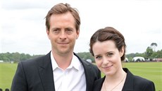 Claire Foyová a její bývalý manel Stephen Campbell Moore (Windsor, 16. ervna...