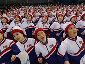 Severokorejsk fanynky vytvoily bhem utkn domc reprezentace s eskem...