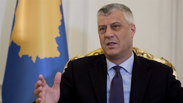 Kosovsk prezident Hashim Thaci v, e Kosovo se v roce 2018 stane lenskm sttem OSN. (14. nora 2018)