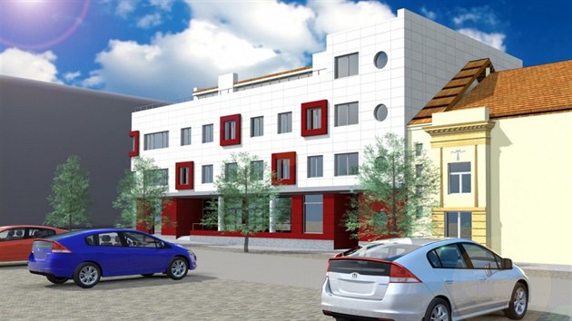 Takto bude podle vizualizace vypadat nový Bílý lev. V objektu bude 22 bytů a čtyři komerční prostory.