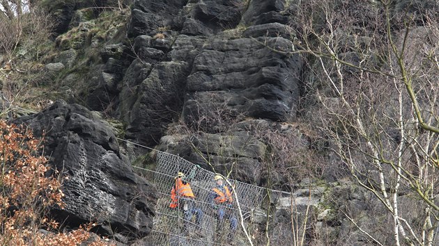 Sanace skalního masivu Podmokly - Děčín.