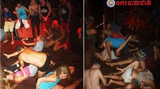 Fotka z divoké party v pronajaté vile v městečku Siem Reap, kterou turisté... Fotka z divoké party v pronajaté vile v městečku Siem Reap, kterou turisté...