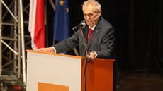 Prezident Milo Zeman hovoí k delegátm sjezdu SSD v Hradci Králové (18....
