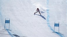 eská lyaka Ester Ledecká v olympijském superobím slalomu, ve kterém...