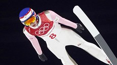 Tréninkový pokus českého skokana Viktora Poláška na velkém olympijském můstku.... Tréninkový pokus českého skokana Viktora Poláška na velkém olympijském můstku....