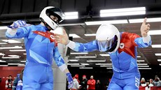 Čeští bobisté Dominik Dvořák (vpravo) a Jakub Nosek po třetí finálové jízdě v... Čeští bobisté Dominik Dvořák (vpravo) a Jakub Nosek po třetí finálové jízdě v...