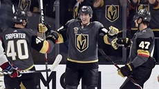 Tomáš Nosek (uprostřed) se se spoluhráči z Vegas raduje ze svého gólu proti... Tomáš Nosek (uprostřed) se se spoluhráči z Vegas raduje ze svého gólu proti...