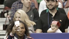 Serena Williamsová, její manel Alexis Ohanian a jejich dcera Alexis Olympia...