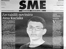 Tituln strana slovenskho denku SME (27. nora 2018)