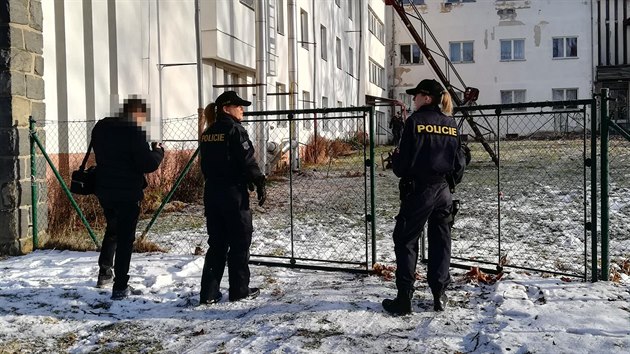 Policist pi zsahu proti nelegln zamstnvanm cizinkm.