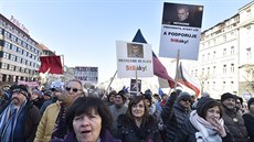 Na Václavském náměstí v Praze se 25. února konala demonstrace za svobodu,... Na Václavském náměstí v Praze se 25. února konala demonstrace za svobodu,...