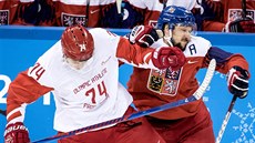 Český centr Jan Kovář v souboji s Nikolajem Prochorkinem z Ruska. (23. února... Český centr Jan Kovář v souboji s Nikolajem Prochorkinem z Ruska. (23. února...