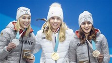 ZLATO. eská snowboardistka Ester Ledecká zvítzila v olympijském paralelním...