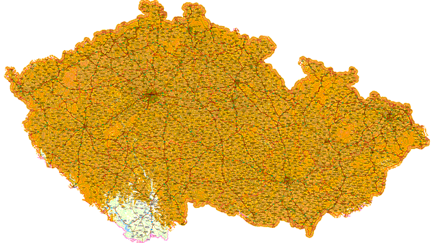 Mapa pokrytí signálem přechodové sítě DVB-T2 na konci února 2018 Mapa pokrytí signálem přechodové sítě DVB-T2 na konci února 2018