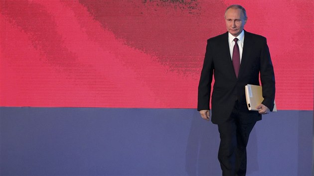 Pedvolebn vystoupen ruskho prezidenta Vladimira Putina v moskevsk Mani (1. bezna 2018)
