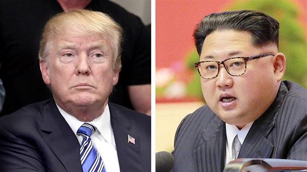 Americk prezident Donald Trump a severokorejsk vdce Kim ong-un