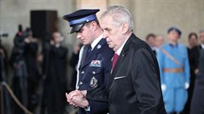 Prezident Miloš Zeman na slavnostní inauguraci ve Vladislavském sále Pražského... Prezident Miloš Zeman na slavnostní inauguraci ve Vladislavském sále Pražského...