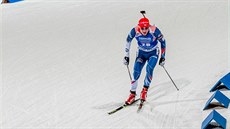 Ondřej Moravec na trati sprintu v Kontiolahti. Ondřej Moravec na trati sprintu v Kontiolahti.