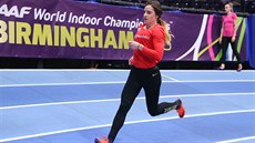 Lada Vondrová během tréninku před halovým mistrovstvím světa v Birminghamu Lada Vondrová během tréninku před halovým mistrovstvím světa v Birminghamu