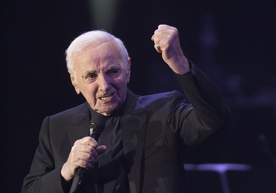 Charles Aznavour v praském Kongresovém centru (16. bezna 2018)