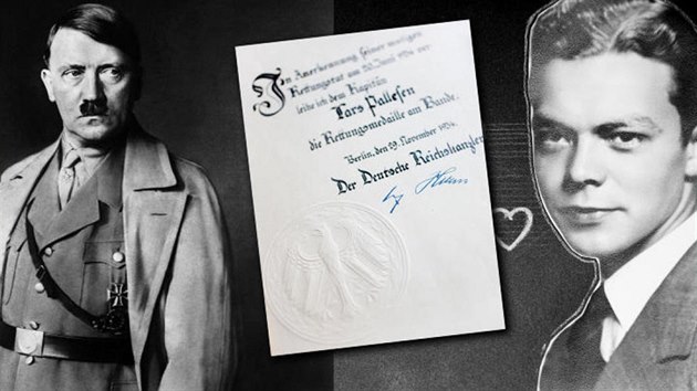 Kapitn dostal za zchranu turist v roce 1934 medaili od Hitlera. Dky n se mu podailo v roce 1944 zachrnit ivot svho syna (na snmku).