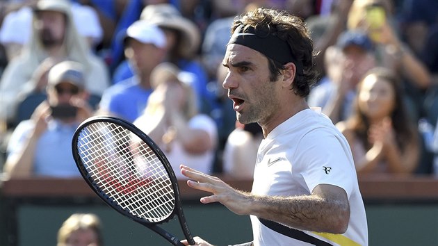 Roger Federer na turnaji v Indian Wells.